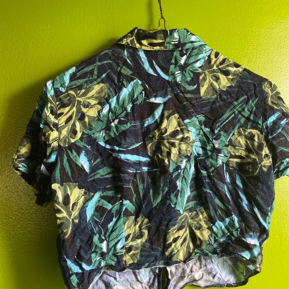 American Apparel Raynon Mid-Tied Floral Top